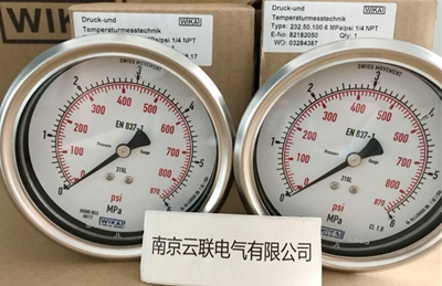 WIKA pressure gauges 232.50, 233.50